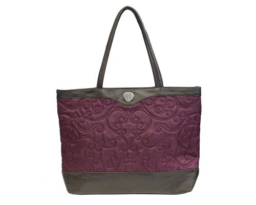 TOT031 LuxLeather Tote: Purple - Christian Art Gifts
